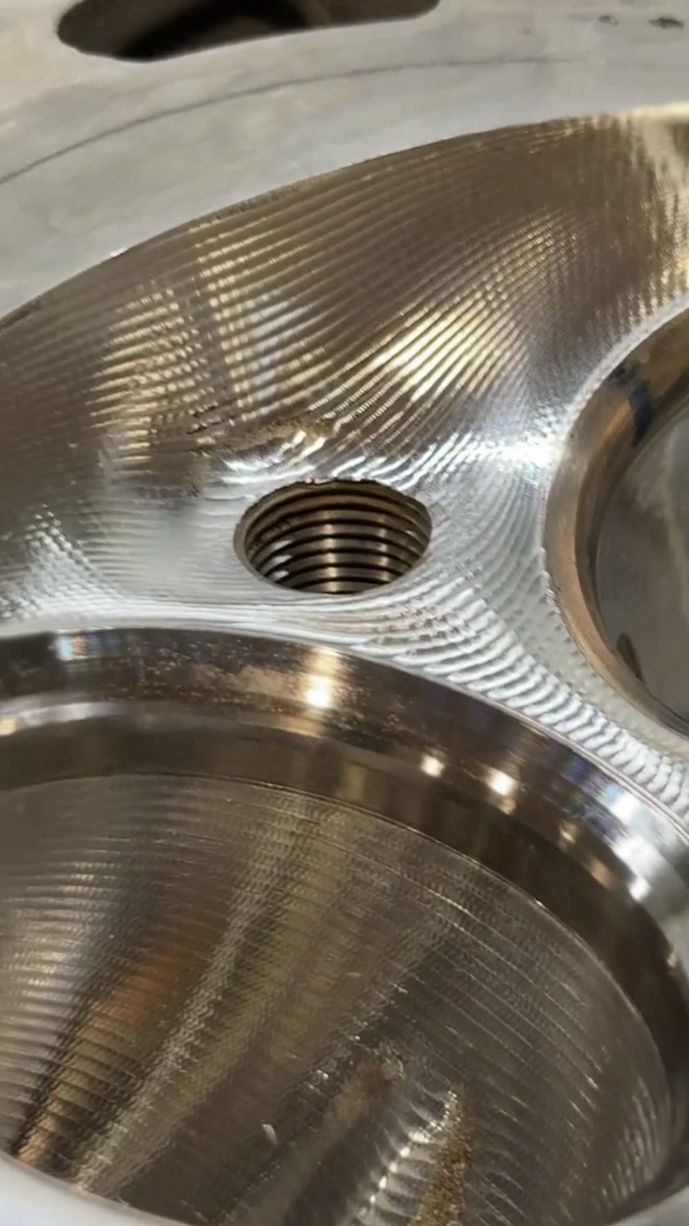 CNC ported Hellcat combustion chamber